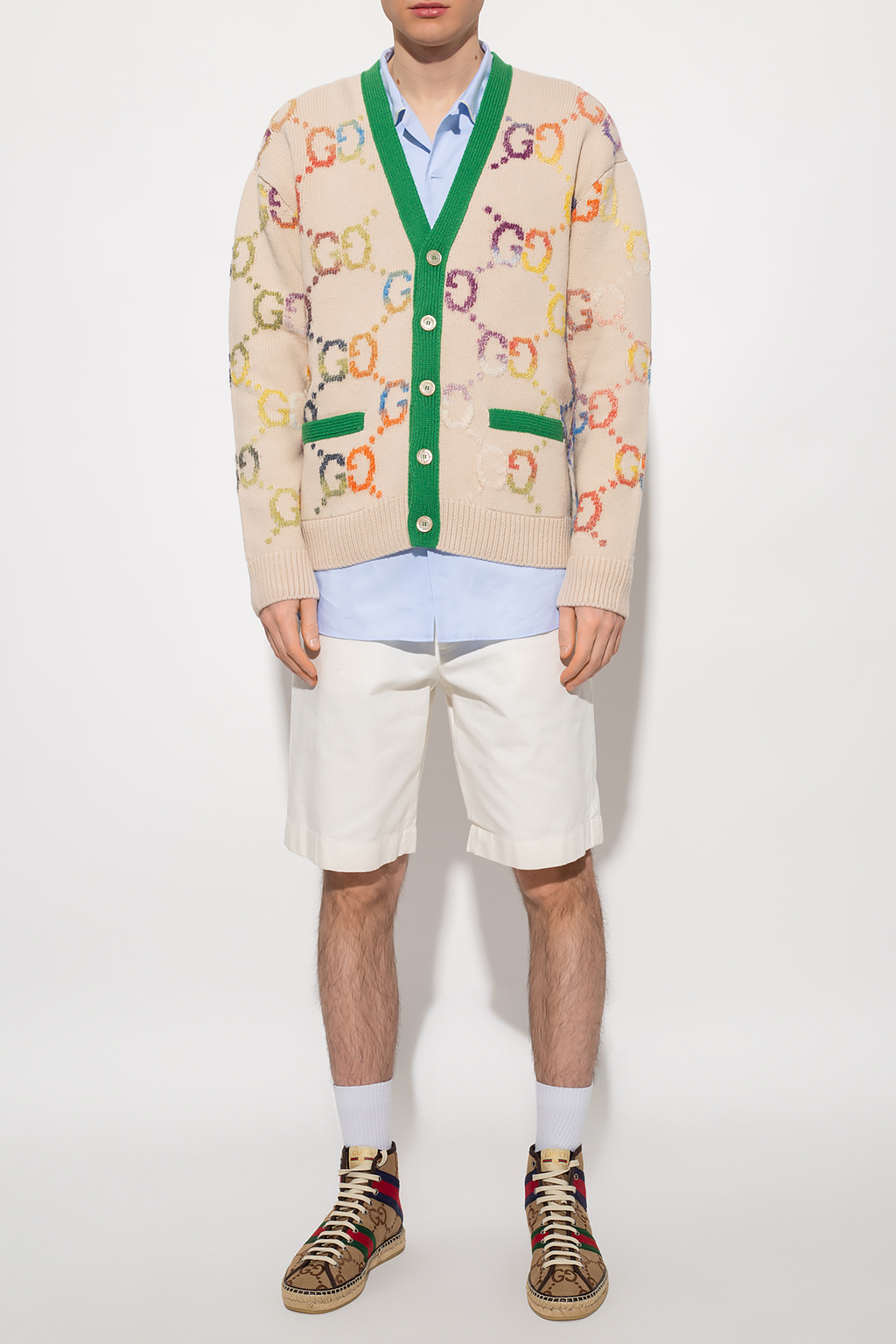 gucci yellow coat - Cardigan from the 'Gucci Tiger' collection